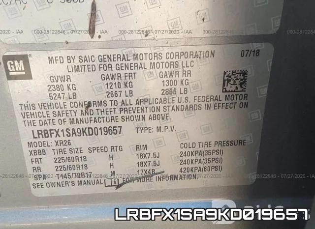 LRBFX1SA9KD019657 фото 10