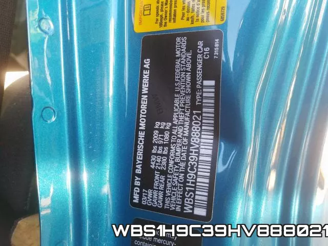 WBS1H9C39HV888021 фото 2