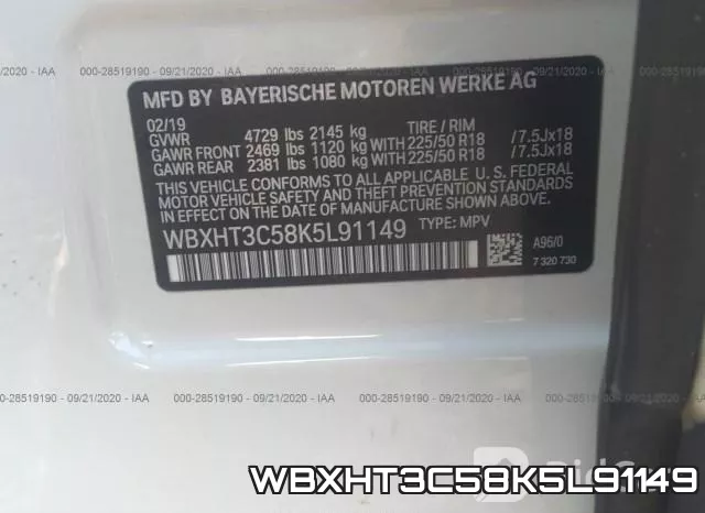 WBXHT3C58K5L91149 фото 10