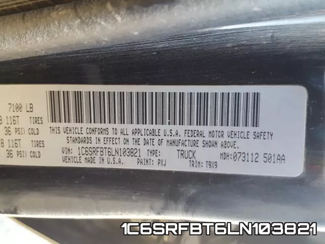 1C6SRFBT6LN103821 фото 2