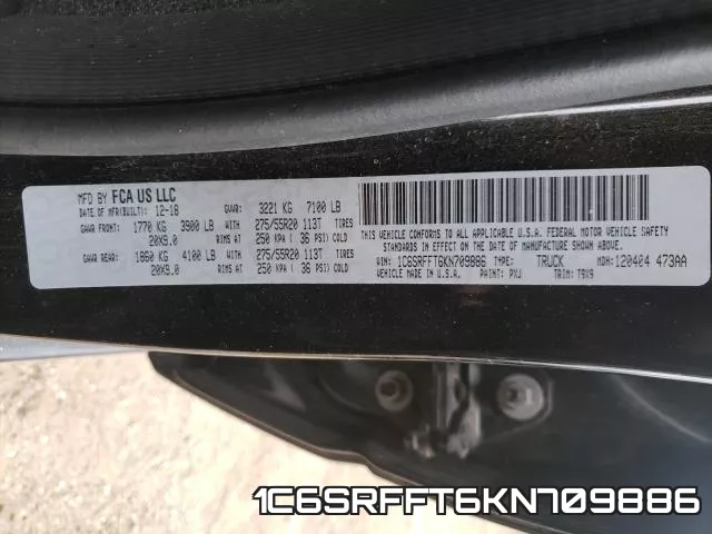 1C6SRFFT6KN709886 фото 2