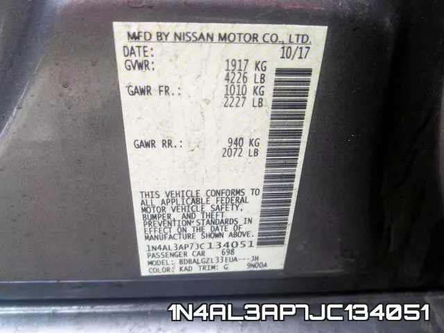 1N4AL3AP7JC134051 фото 2