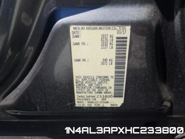 1N4AL3APXHC233800 фото 2