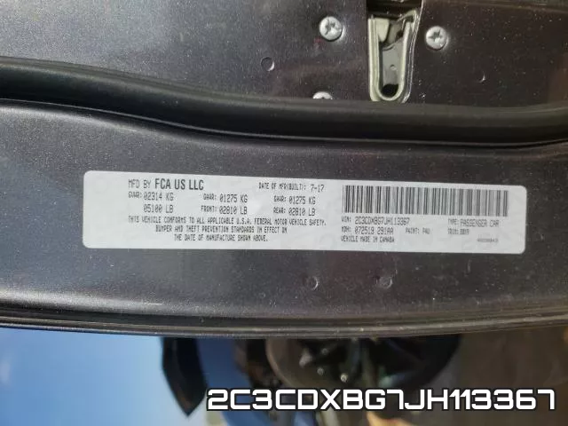 2C3CDXBG7JH113367 фото 2