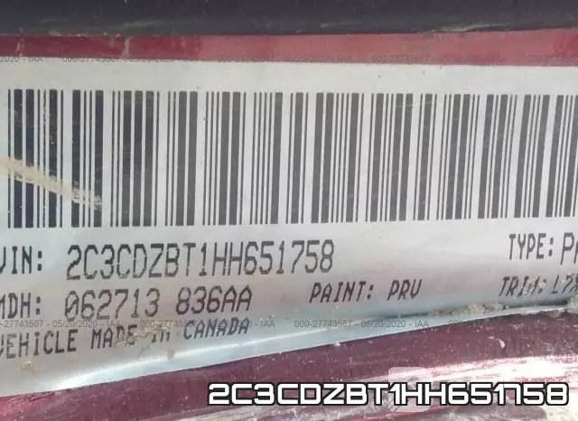 2C3CDZBT1HH651758 фото 10