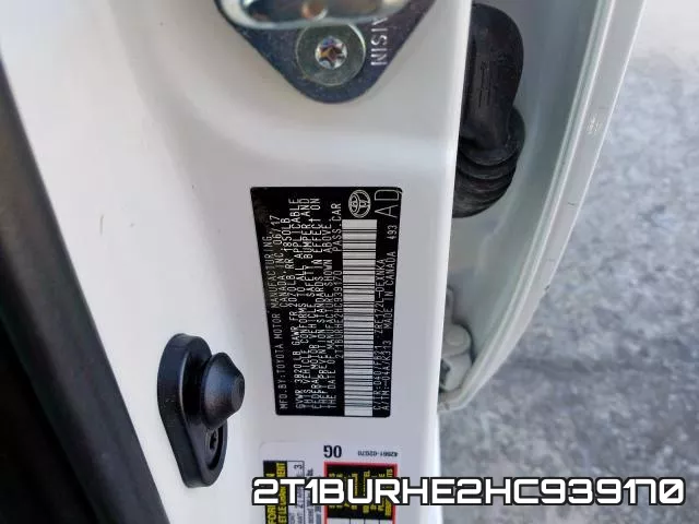 2T1BURHE2HC939170 фото 2