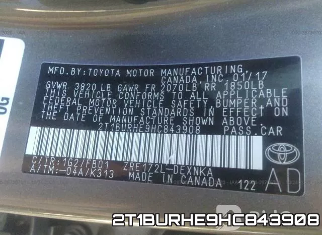 2T1BURHE9HC843908 фото 10