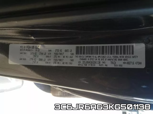 3C6JR6AG3KG501138 фото 2