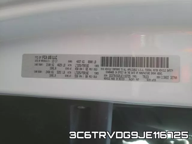 3C6TRVDG9JE116725 фото 2