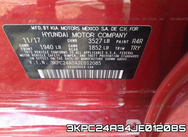 3KPC24A34JE012085 фото 10