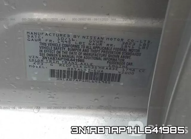 3N1AB7AP1HL641985 фото 10