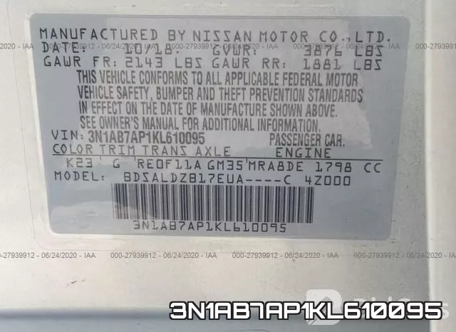 3N1AB7AP1KL610095 фото 9