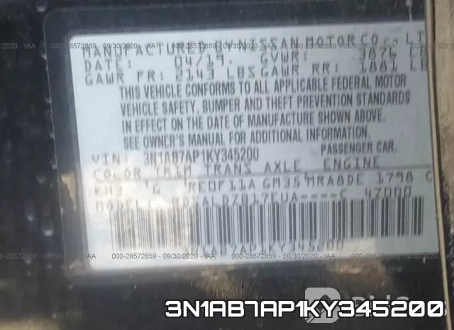 3N1AB7AP1KY345200 фото 10