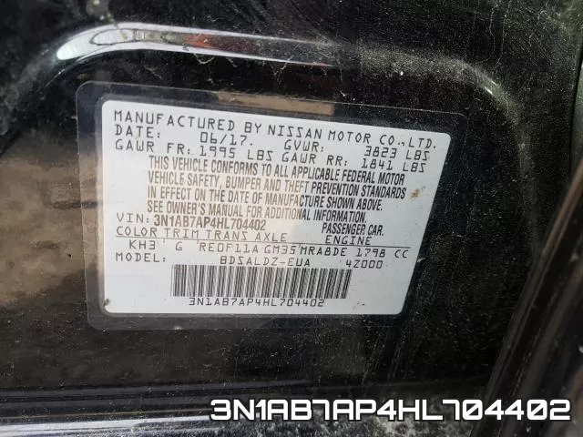3N1AB7AP4HL704402 фото 2