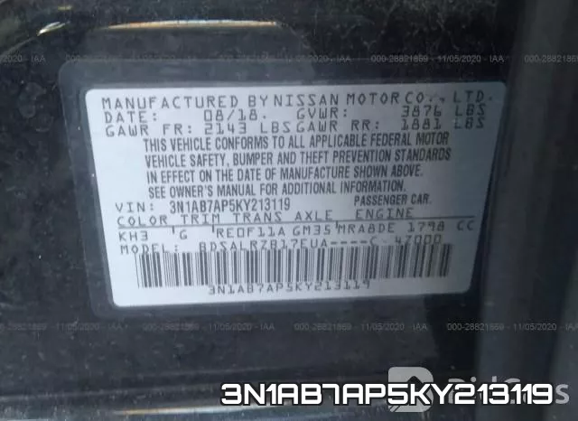 3N1AB7AP5KY213119 фото 10