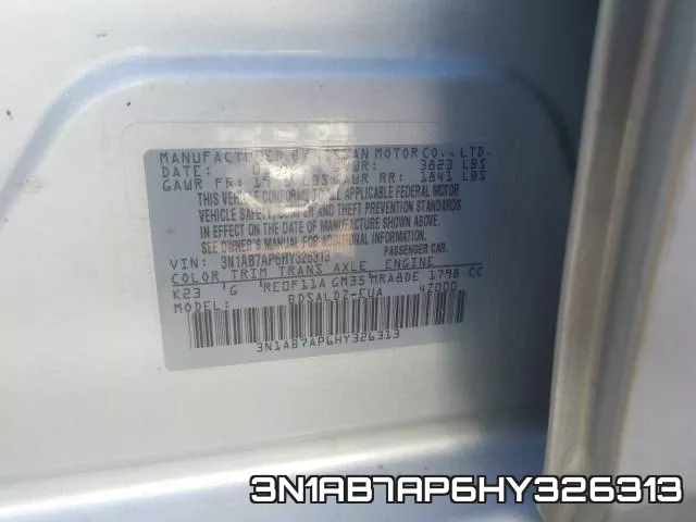 3N1AB7AP6HY326313 фото 2