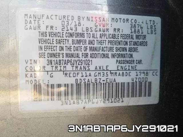 3N1AB7AP6JY291021 фото 2
