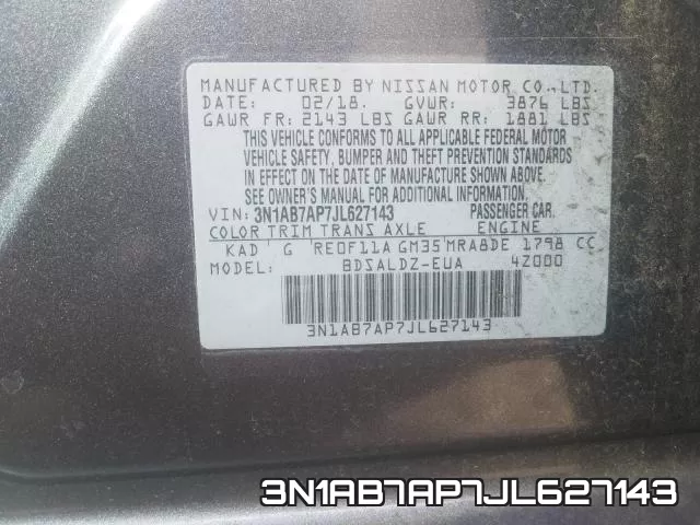 3N1AB7AP7JL627143 фото 2