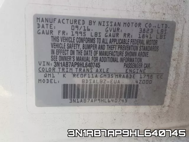 3N1AB7AP9HL640745 фото 2