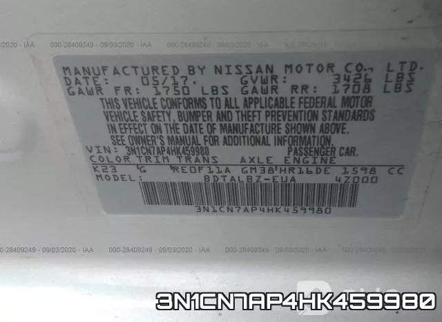 3N1CN7AP4HK459980 фото 10