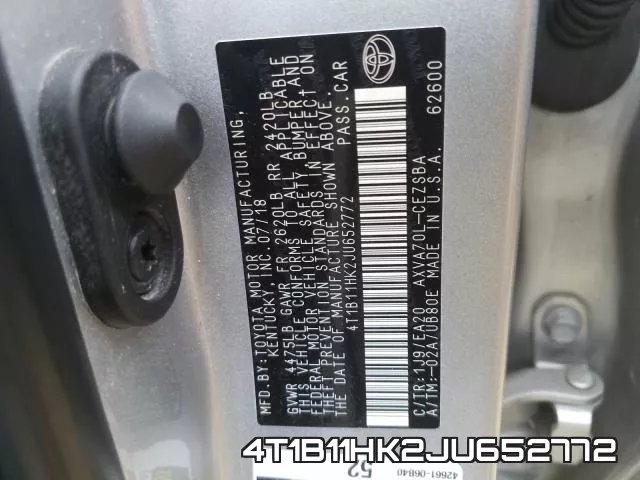 4T1B11HK2JU652772 фото 2