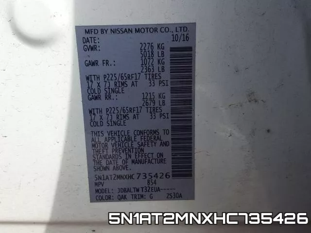 5N1AT2MNXHC735426 фото 2
