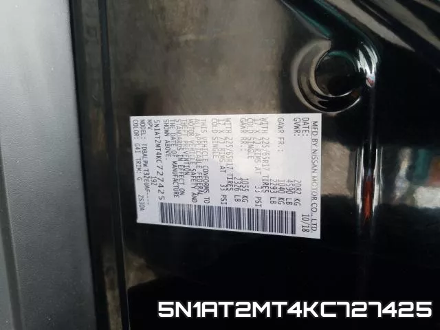 5N1AT2MT4KC727425 фото 2