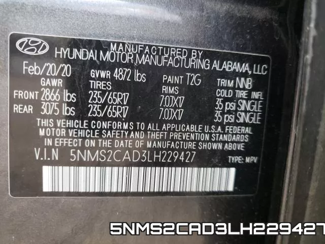 5NMS2CAD3LH229427 фото 2