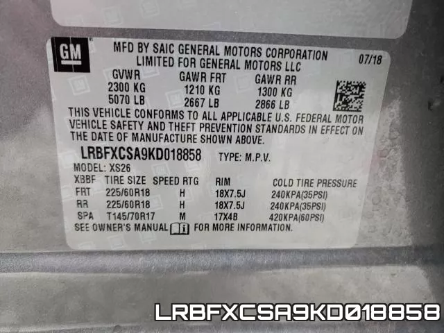 LRBFXCSA9KD018858 фото 2