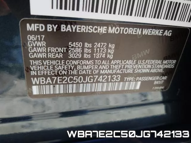 WBA7E2C50JG742133 фото 2