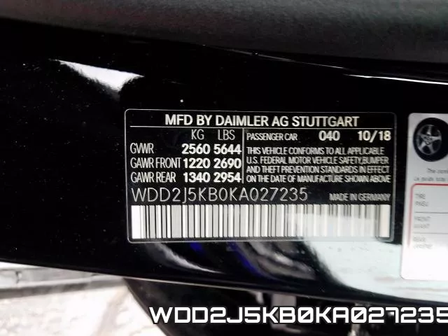 WDD2J5KB0KA027235 фото 2