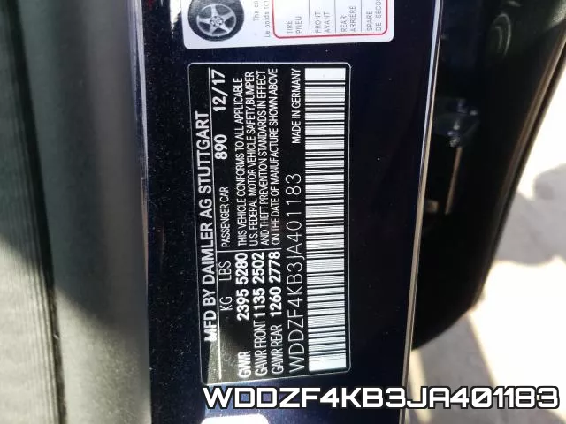 WDDZF4KB3JA401183 фото 2