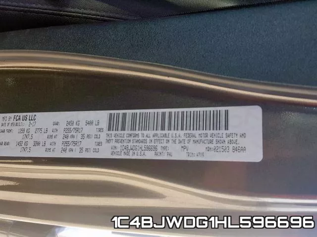 1C4BJWDG1HL596696 фото 2