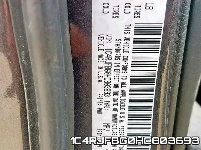 1C4RJFBG0HC803693 фото 2
