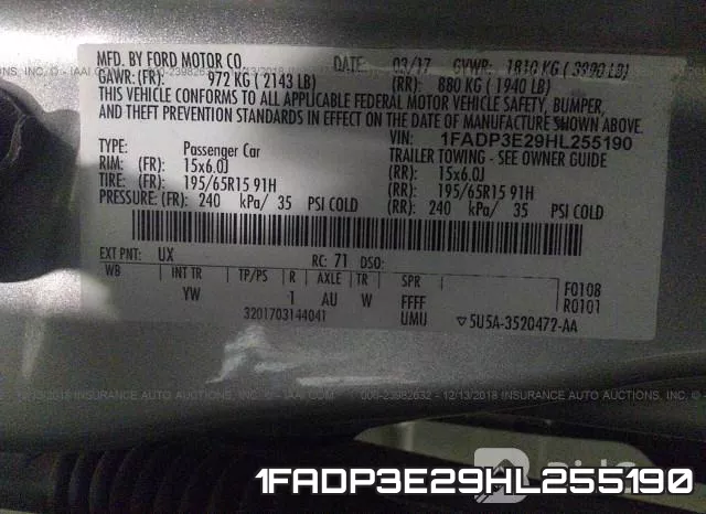 1FADP3E29HL255190 фото 10