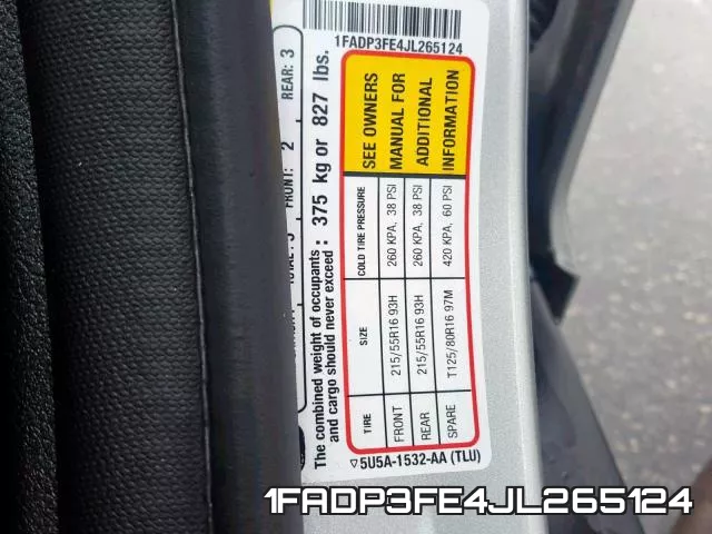 1FADP3FE4JL265124 фото 2