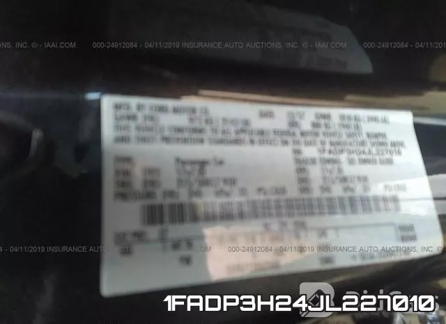 1FADP3H24JL227010 фото 10