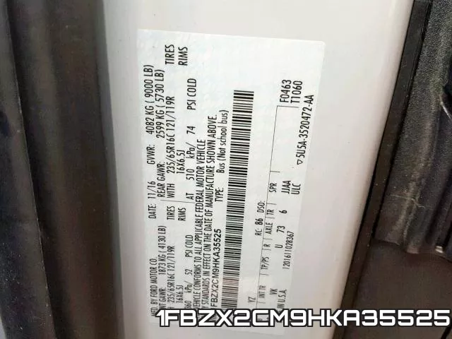 1FBZX2CM9HKA35525 фото 2