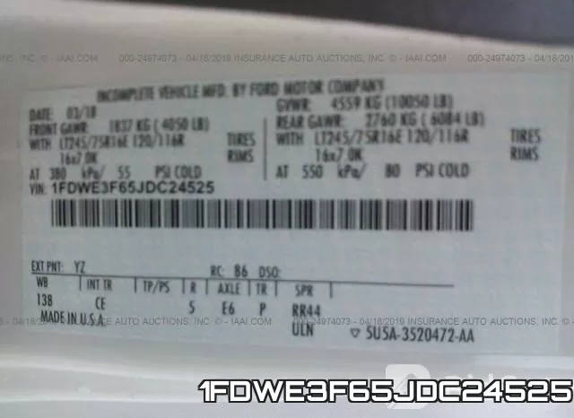 1FDWE3F65JDC24525 фото 10