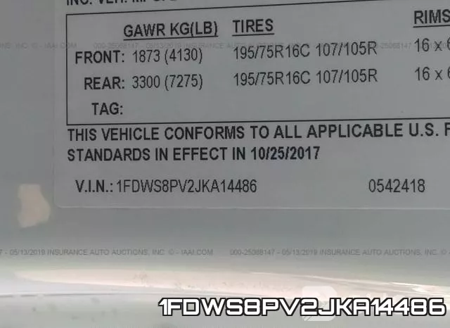 1FDWS8PV2JKA14486 фото 10