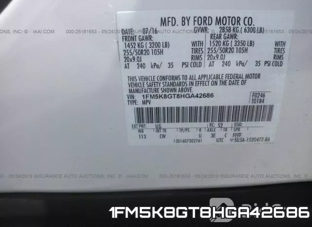 1FM5K8GT8HGA42686 фото 10