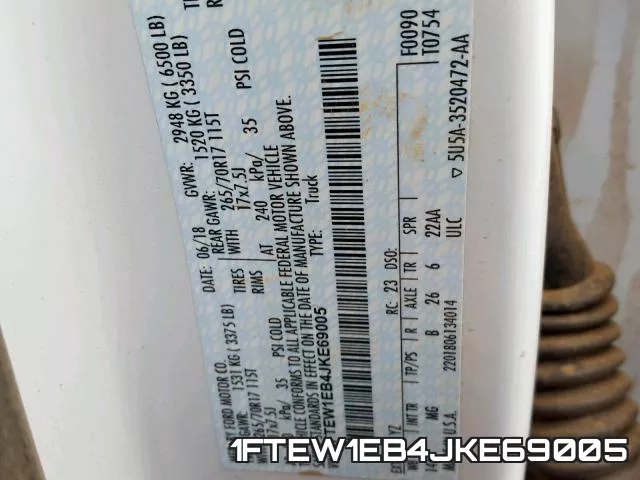 1FTEW1EB4JKE69005 фото 2