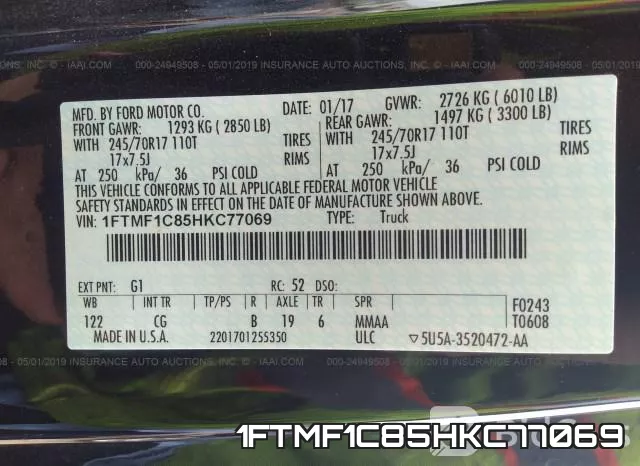 1FTMF1C85HKC77069 фото 10