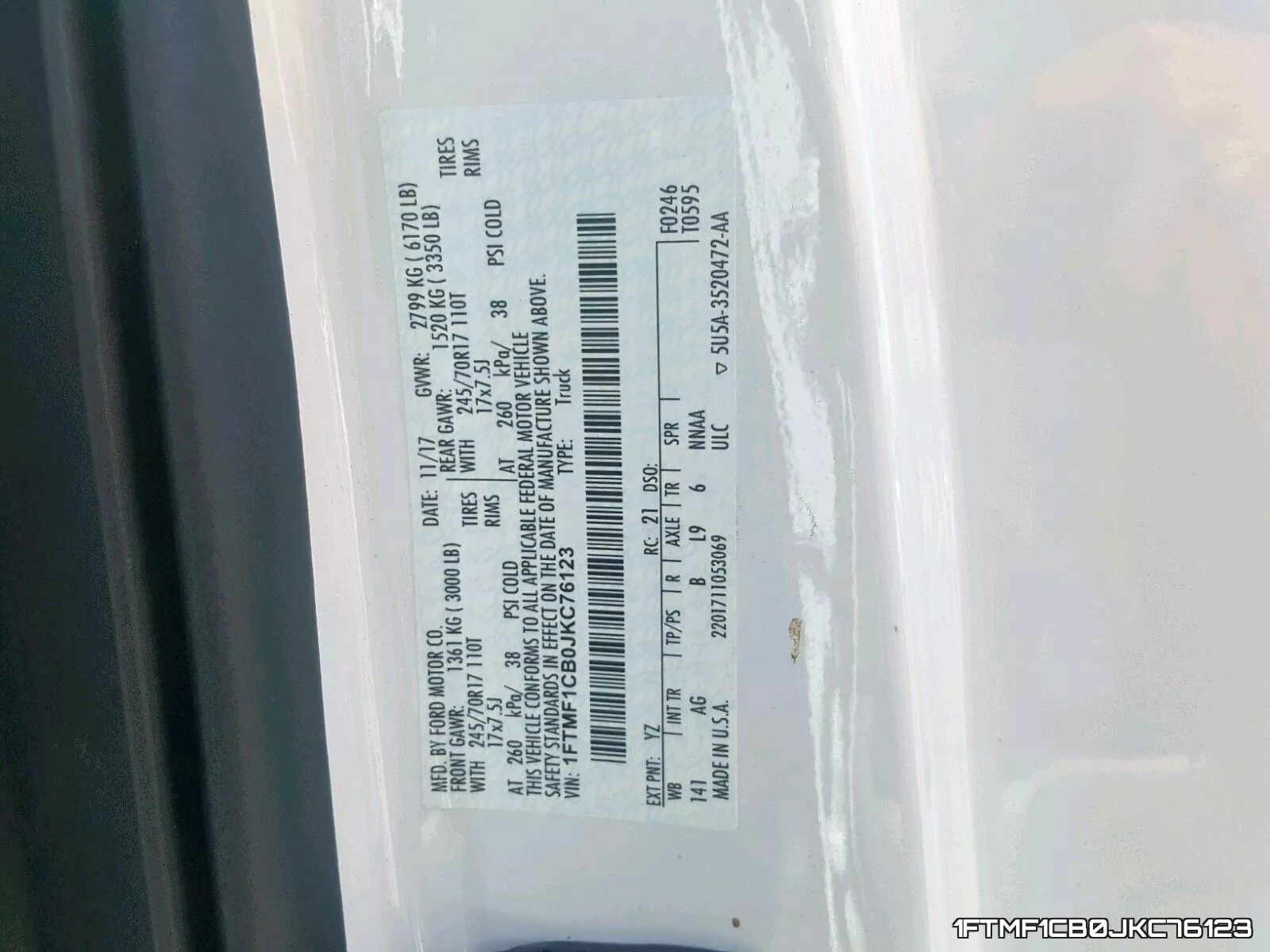 1FTMF1CB0JKC76123 фото 2