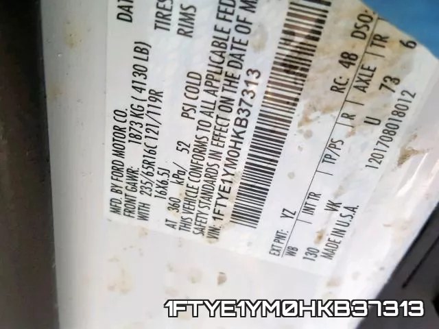 1FTYE1YM0HKB37313 фото 2