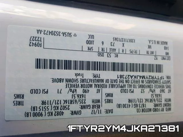 1FTYR2YM4JKA27381 фото 2