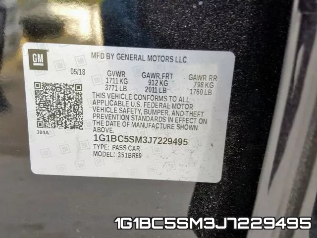 1G1BC5SM3J7229495 фото 2
