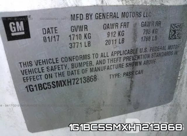 1G1BC5SMXH7213868 фото 10
