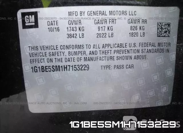 1G1BE5SM1H7153229 фото 10