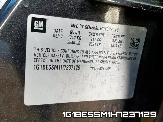 1G1BE5SM1H7237129 фото 2
